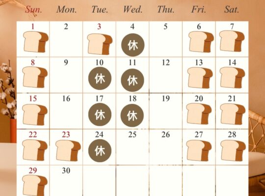 11月定休日のお知らせ🍁